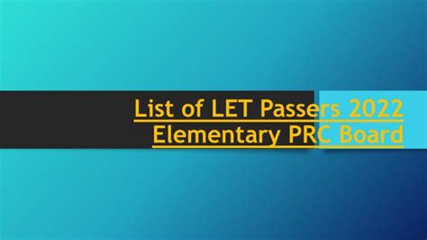 let passers 2022.